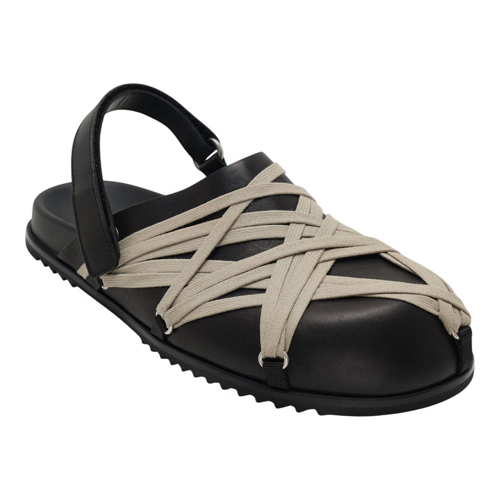 Club21 - Rick Owens - Megalaced Mule Granola Washed - FLAT SANDALS - Black