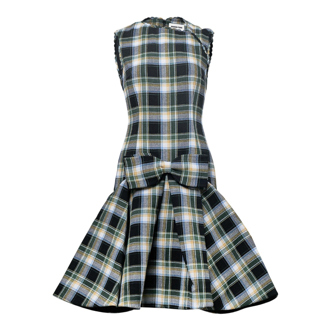 Club21 - SHUSHU/TONG - Asymmetric Neckline Dress - WOVEN DRESSES - Checks