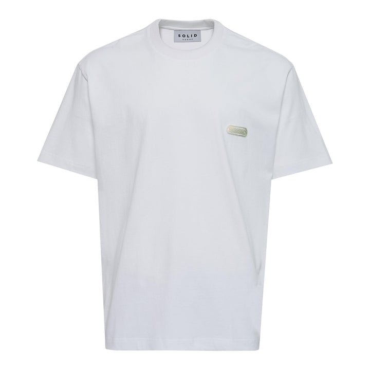 Club21 - SOLID HOMME - Back Flocking Logo Tee - TEES - White