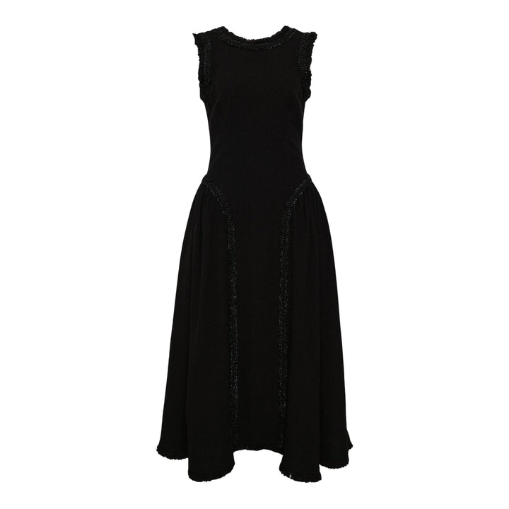 Club21 - Self-Portrait - Black Boucle Sleeveless Midi Dress - WOVEN DRESSES - Black