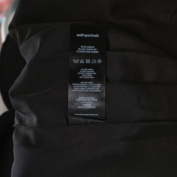 Club21 - Self-Portrait - Black Crepe 3D Flower Mini Dress - WOVEN DRESSES - Black