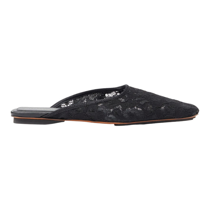 Club21 - Stella McCartney - Slipper Lace On Mesh - FLAT SANDALS - Black
