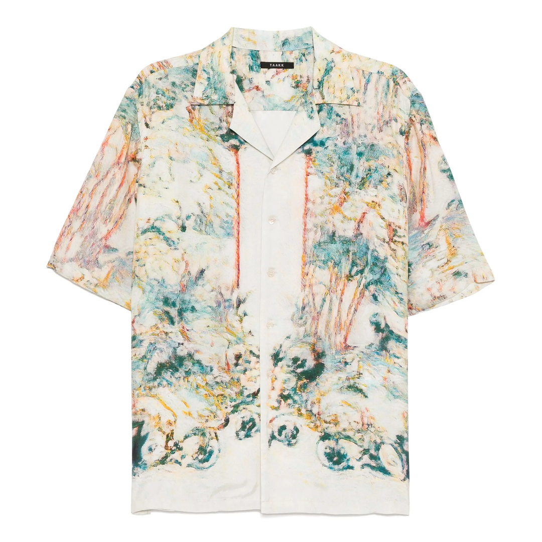 Silk Open Collar Shirt