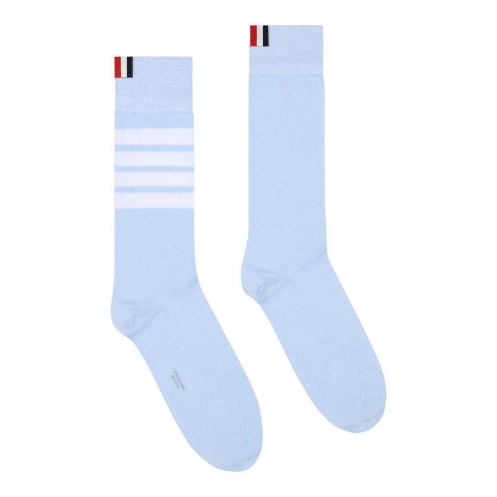 Club21 - Thom Browne - Cotton 4-Bar Mid Calf Socks Men - SOCKS - Blue