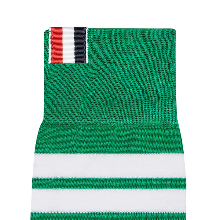 Club21 - Thom Browne - Lightweight Cotton 4-Bar Mid Calf Socks Women - SOCKS - Green