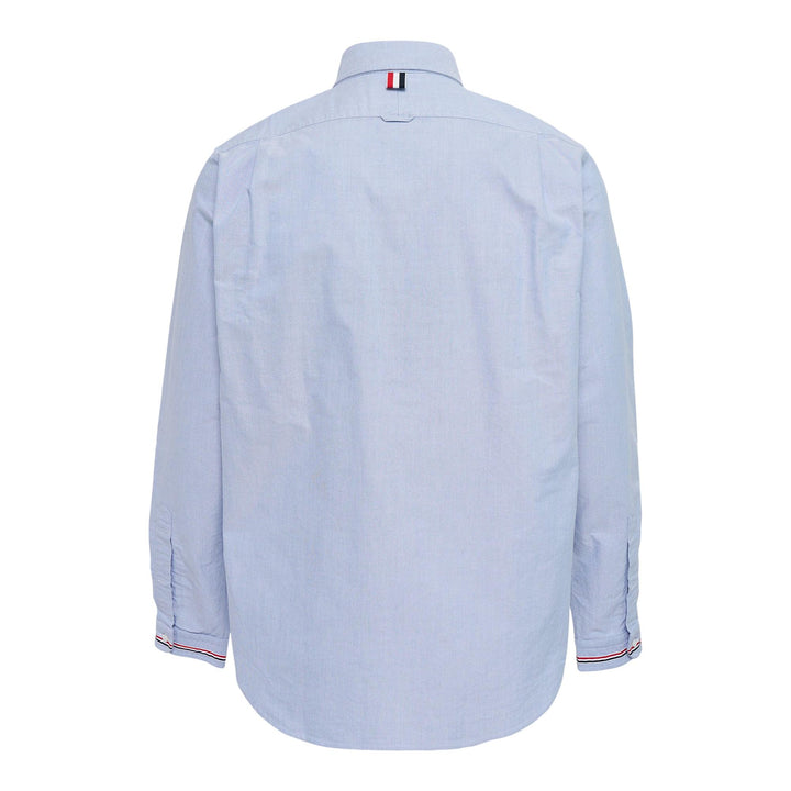 Club21 - Thom Browne - Straight Fit Shawl Collar Long Sleeve Shirt Men - SHIRTS - Light Blue