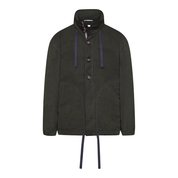 Club21 - Thom Browne - Waxed Tech Hooded Anorak Jacket Men - BLOUSON - Green