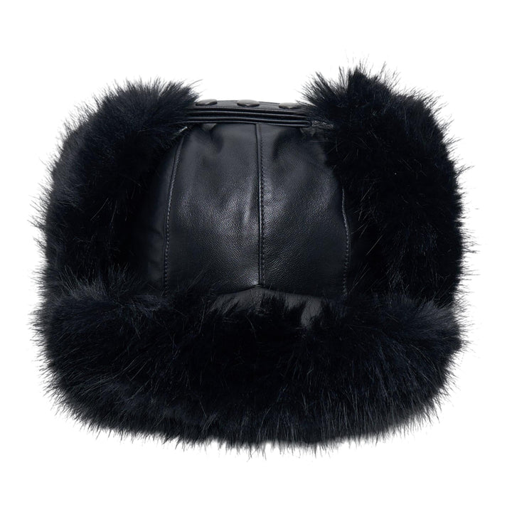 Club21 - VAQUERA - Women Trapper Hat Leather - HATS - Black