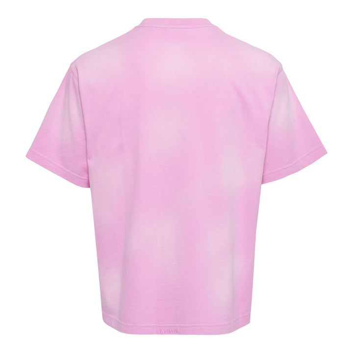 Club21 - We11done - Pink Paper Note Grunge T-Shirt - TEES - Pink