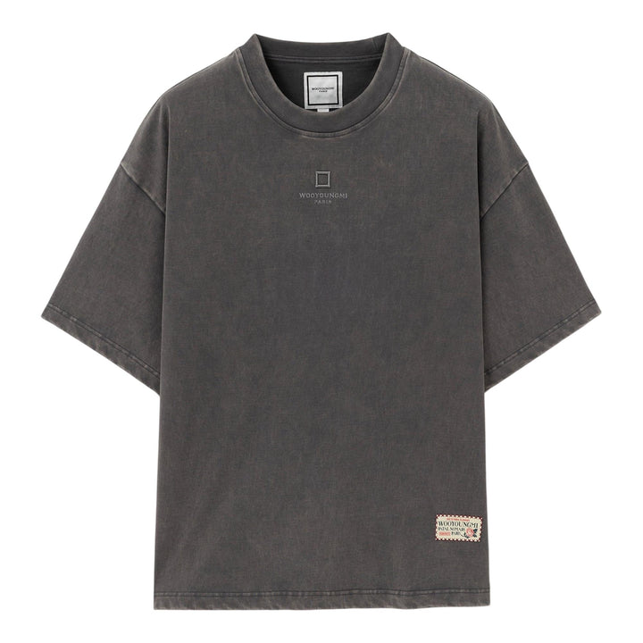 Club21 - Wooyoungmi - Oversized Front Square Embroidered T-Shirt - TEES - Grey