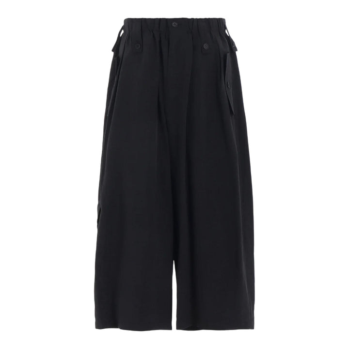 Club21 - Yohji Yamamoto - Flap Wide Pants - PANTS - Black