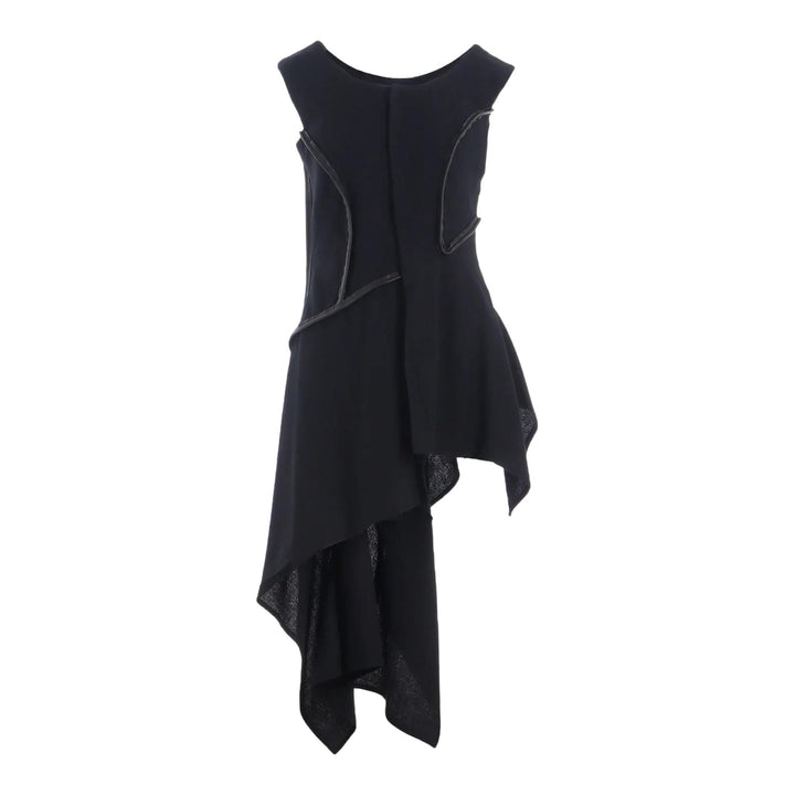 Club21 - Yohji Yamamoto - Leather Piping Dress - WOVEN DRESSES - Black