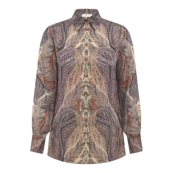 Club21 - ZIMMERMANN - Hypnotic Satin Shirt - BLOUSES - Multi