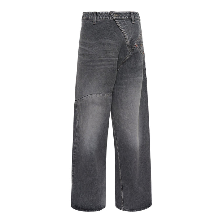 Club21 - doublet - Distorted Cutting Denim Pants - JEANS - Black