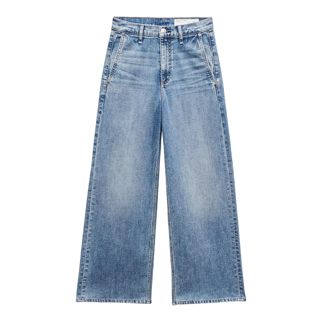 Club21 - rag & bone - Andi High-Rise Ankle Wide Leg Jeans - JEANS - Light Blue