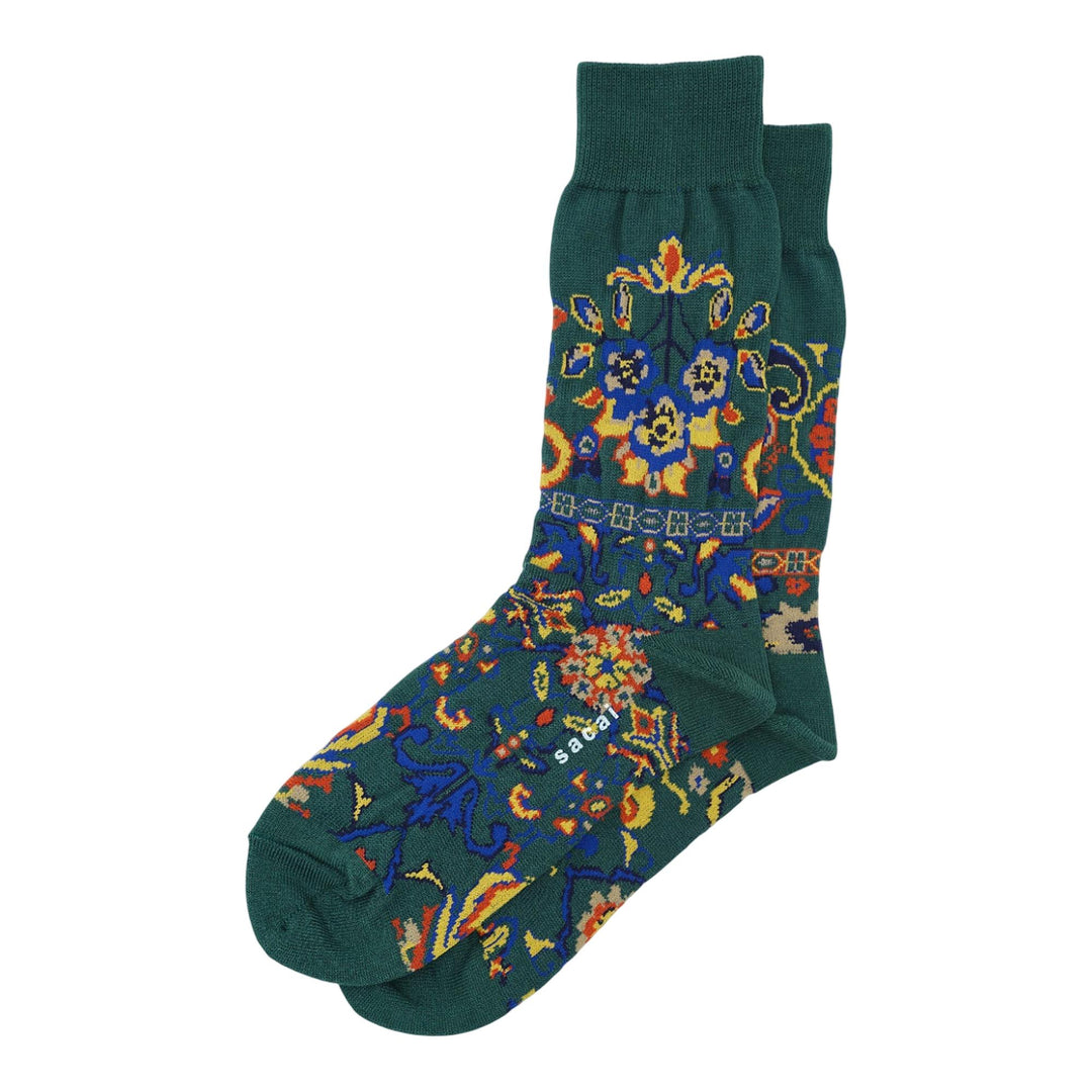 Club21 - sacai - Floral Socks - SOCKS - Green
