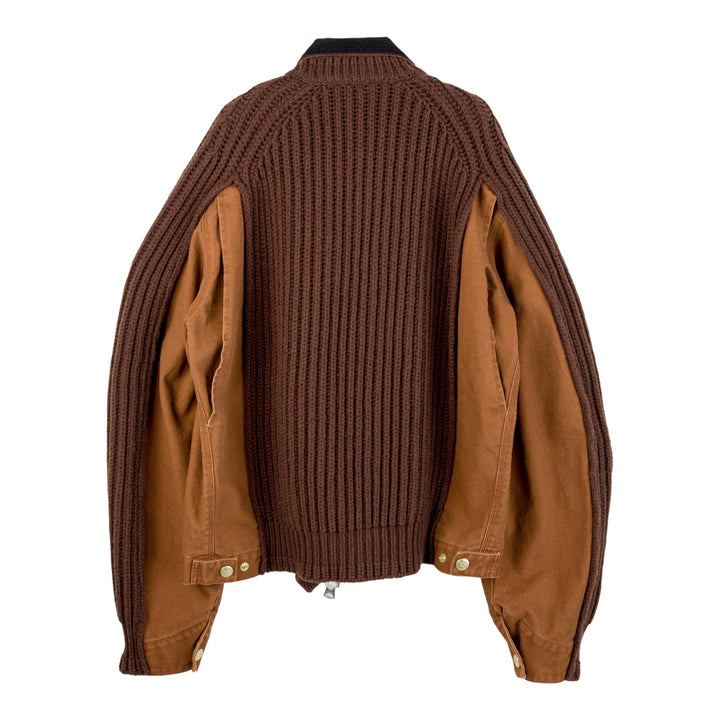 Club21 - sacai X Carhartt WIP - Carhartt WIP Washed Duck X Wool Knit Blouson - BLOUSON - Beige