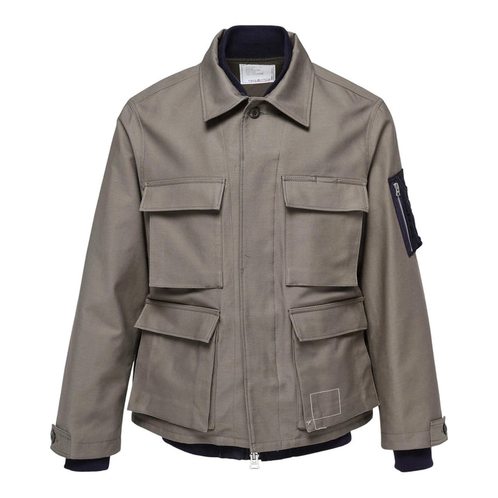 Club21 - sacai x WTAPS - WTAPS Cotton Back Satin Jacket Men - BLOUSON - Natural