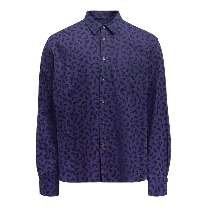 Club21 - vowels - Leopard Shirt - SHIRTS - Navy