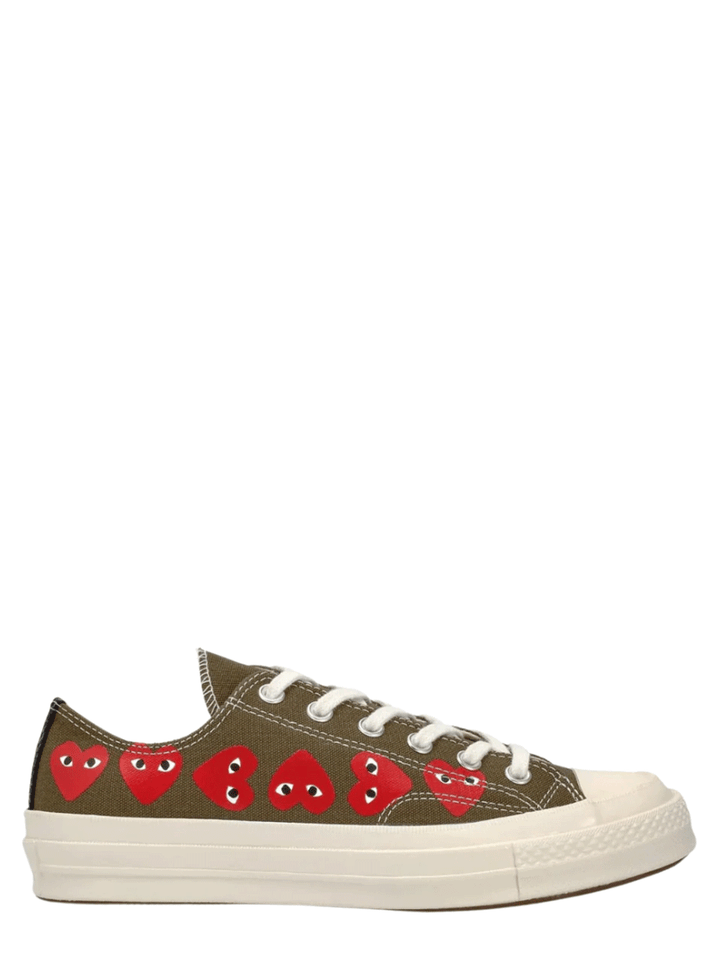 COMME-des-GARCONS-PLAY-CONVERSE-Converse-Low-Cut-Multi-Hearts-Sneakers-Khaki-1