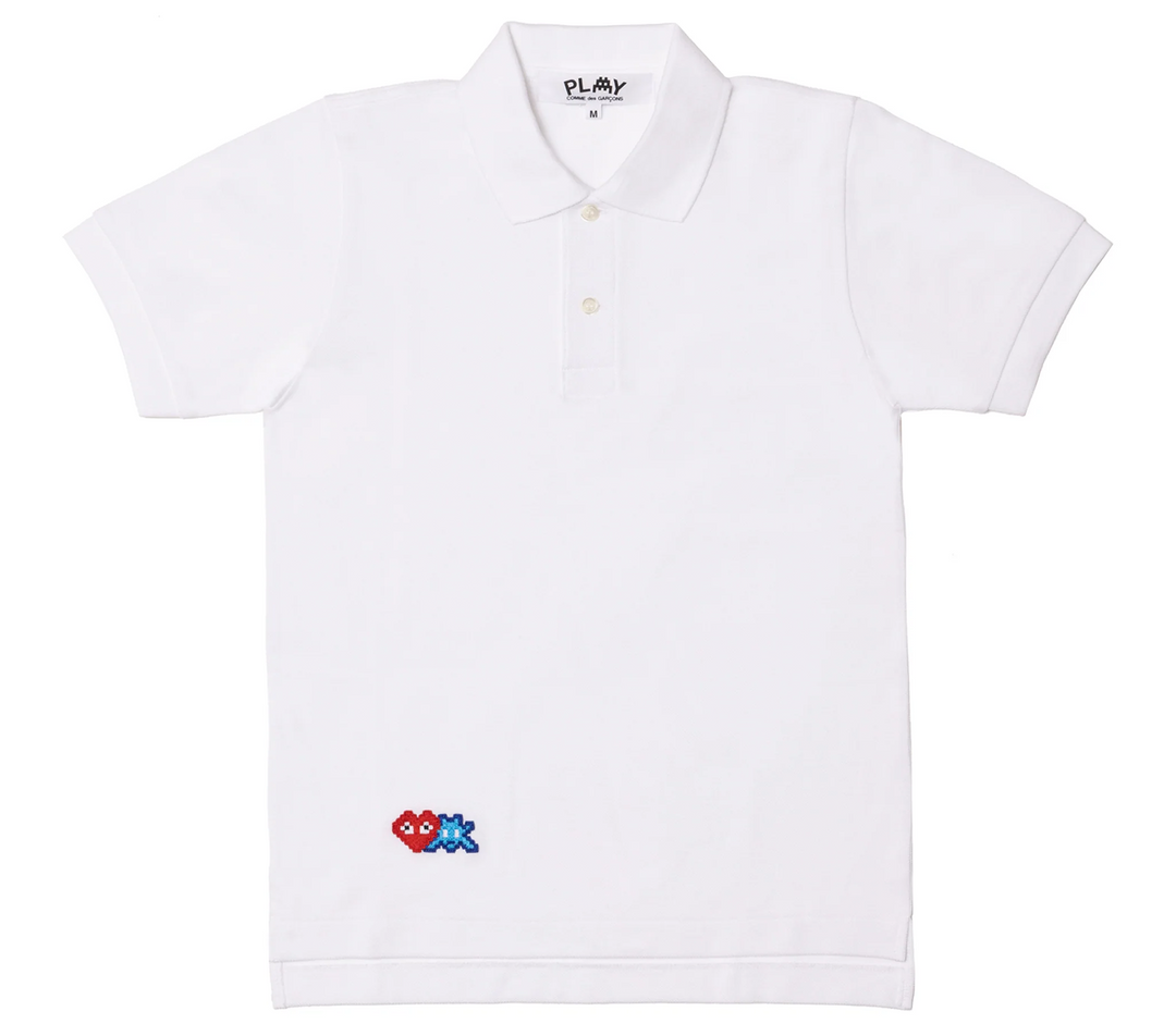 COMME-des-GARCONS-PLAY-x-INVADER-Polo-Shirt-Men-White-1