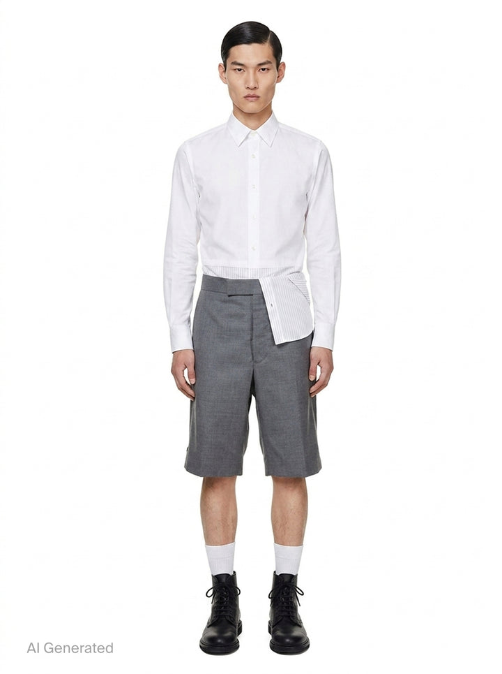 Classic Twill Backstrap Shorts | Thom Browne | Club21 - front