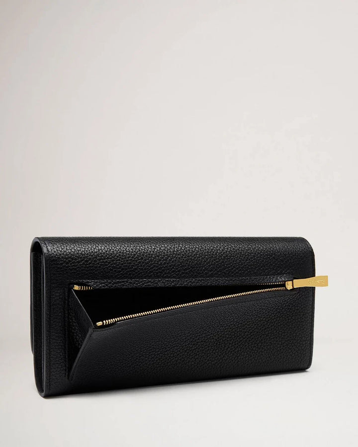 Continental Wallet Black Small Classic Grain