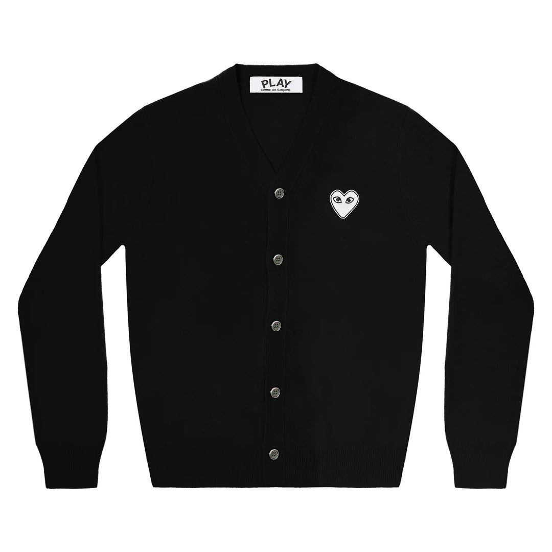 White Emblem Cardigan Men