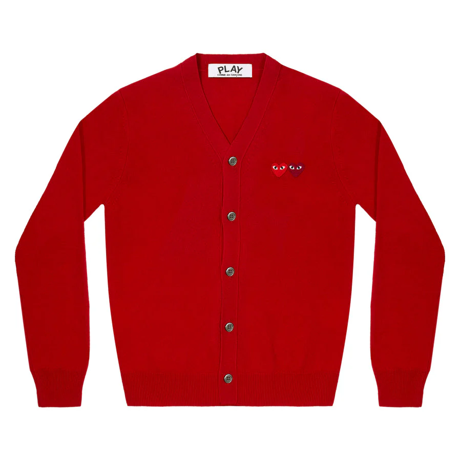 Red And Burgundy Heart Cardigan