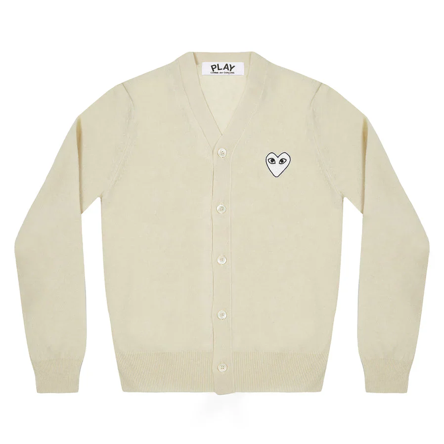White Emblem Cardigan