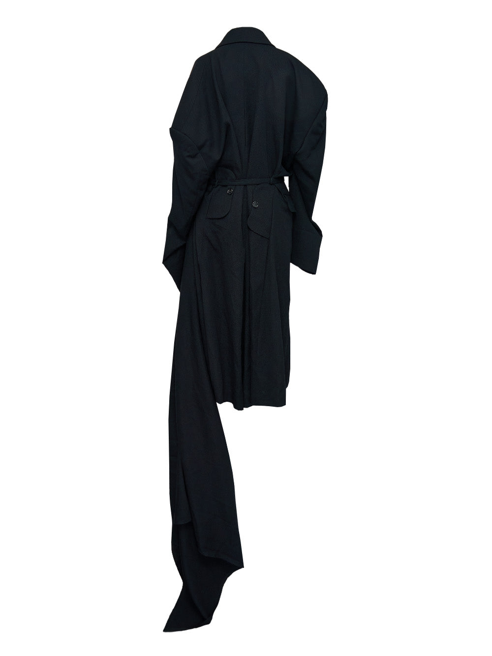 Long Fabric Folded Coat