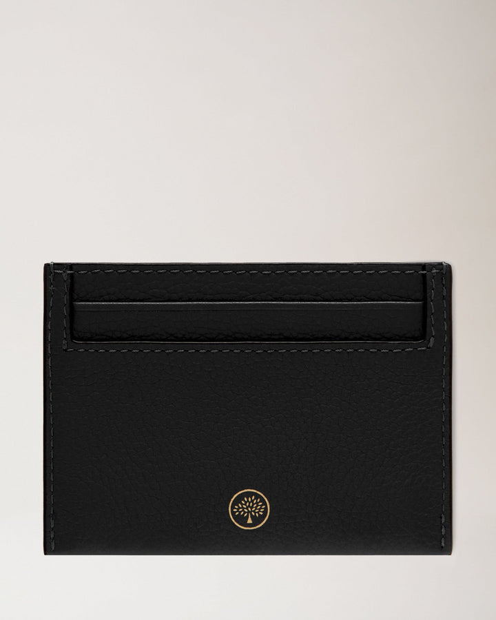 Credit Card Slip Black Small Classic Grain