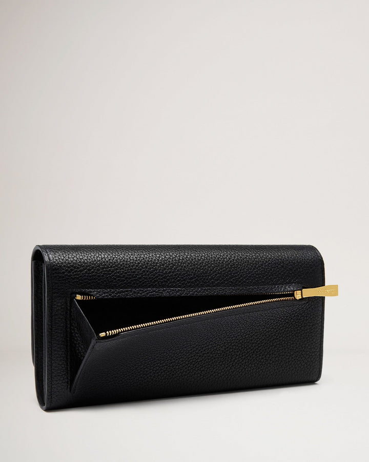 Continental Wallet Black Small Classic Grain