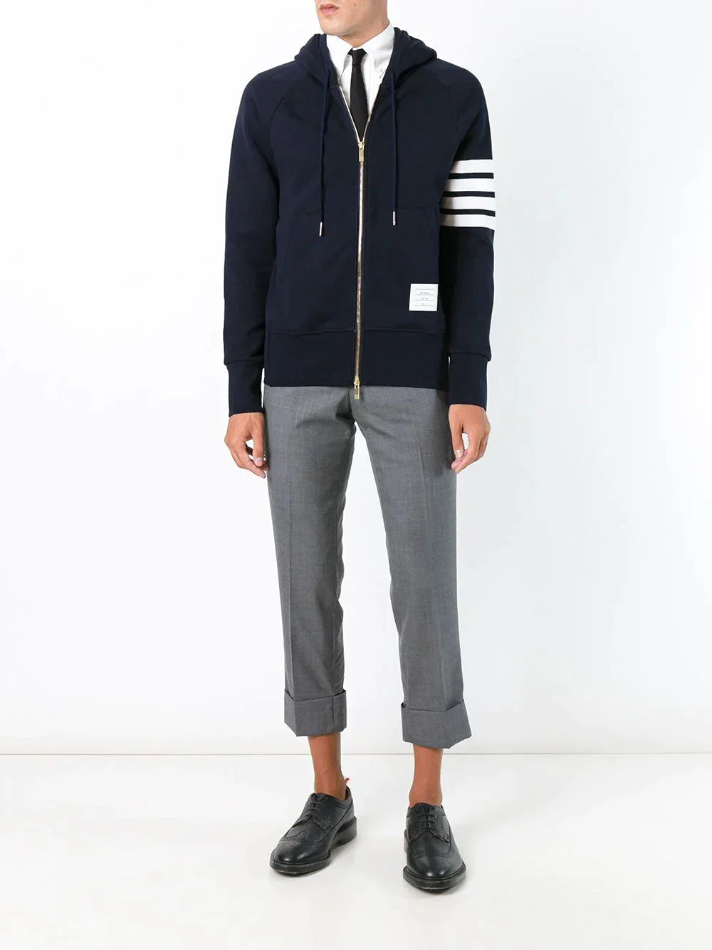 Classic Loopback 4-Bar Zip Hoodie