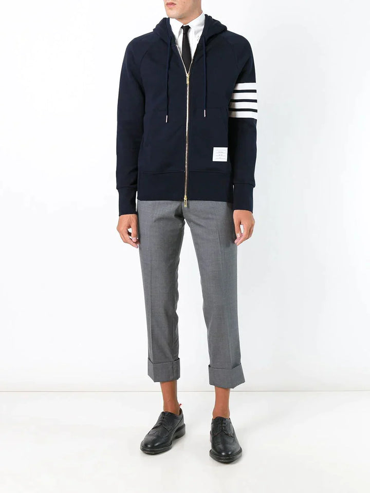 Classic Loopback 4-Bar Zip Hoodie