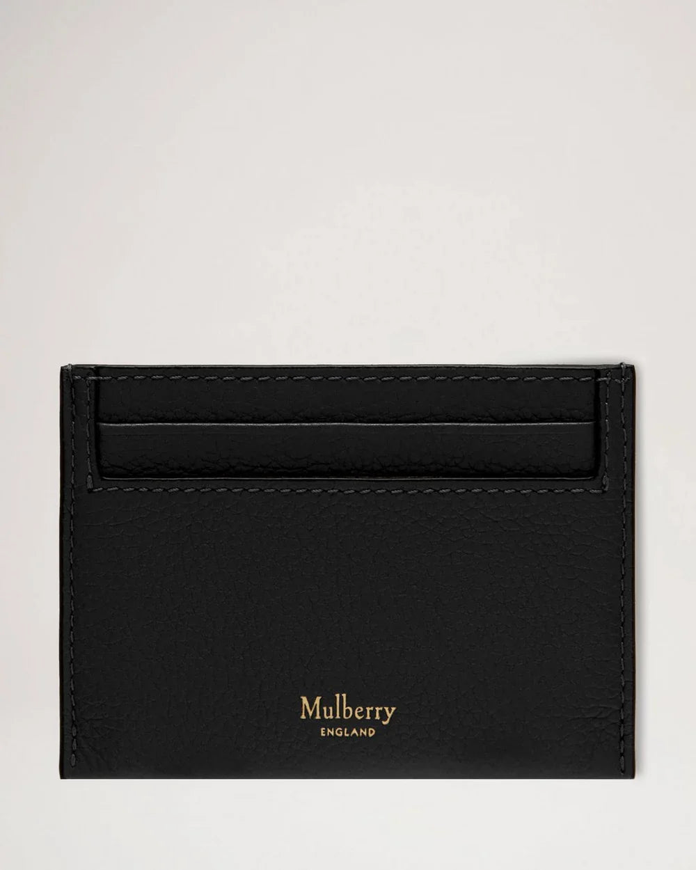 Credit Card Slip Black Small Classic Grain