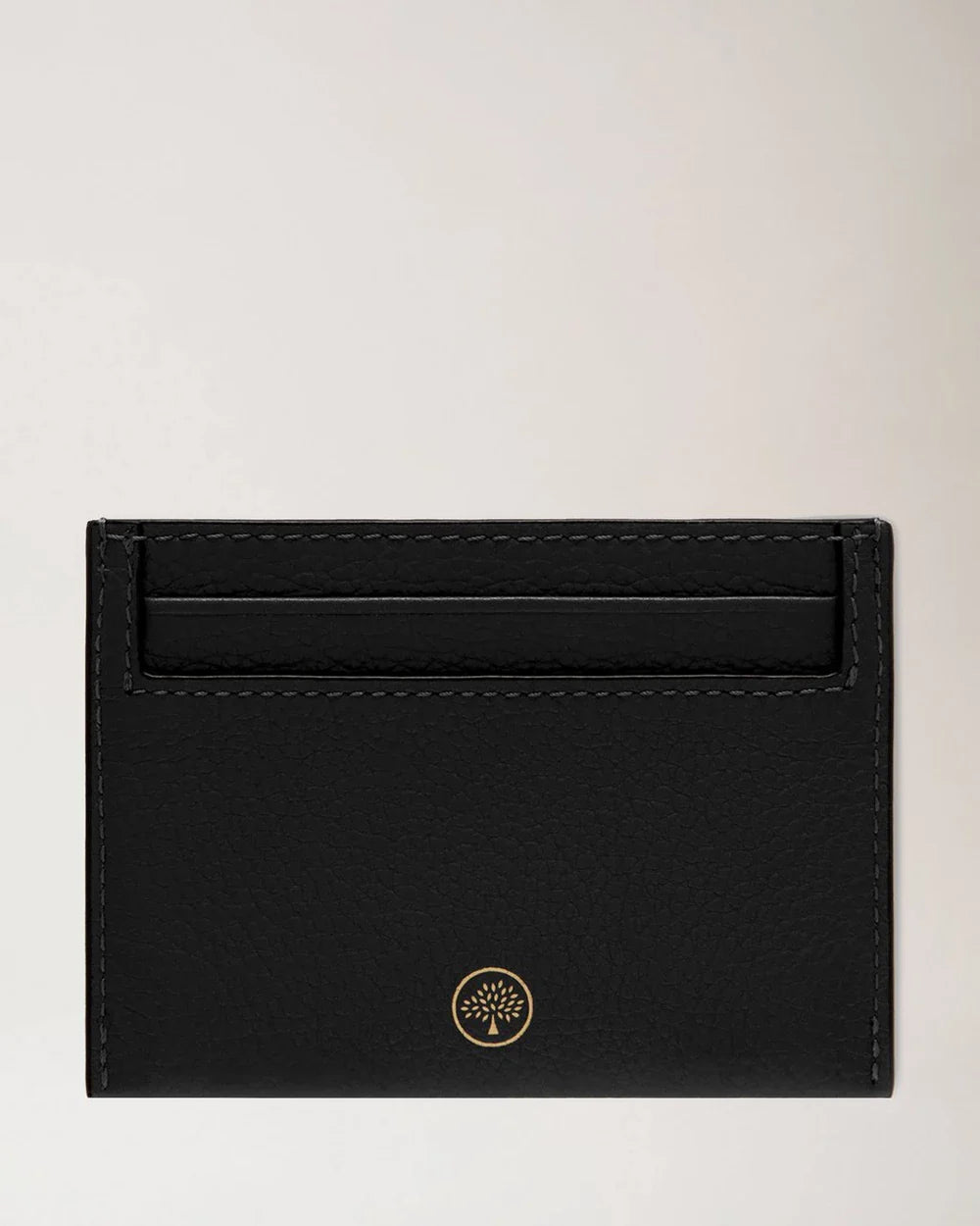 Credit Card Slip Black Small Classic Grain