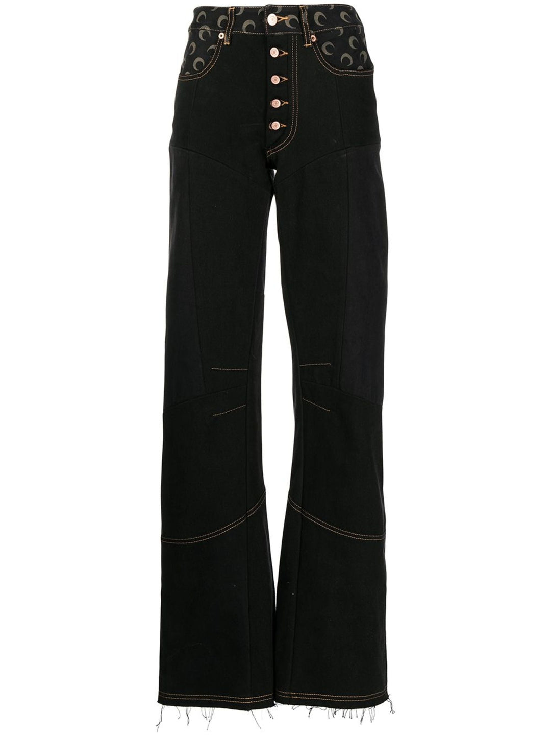 Panelled Wide-Leg Jeans