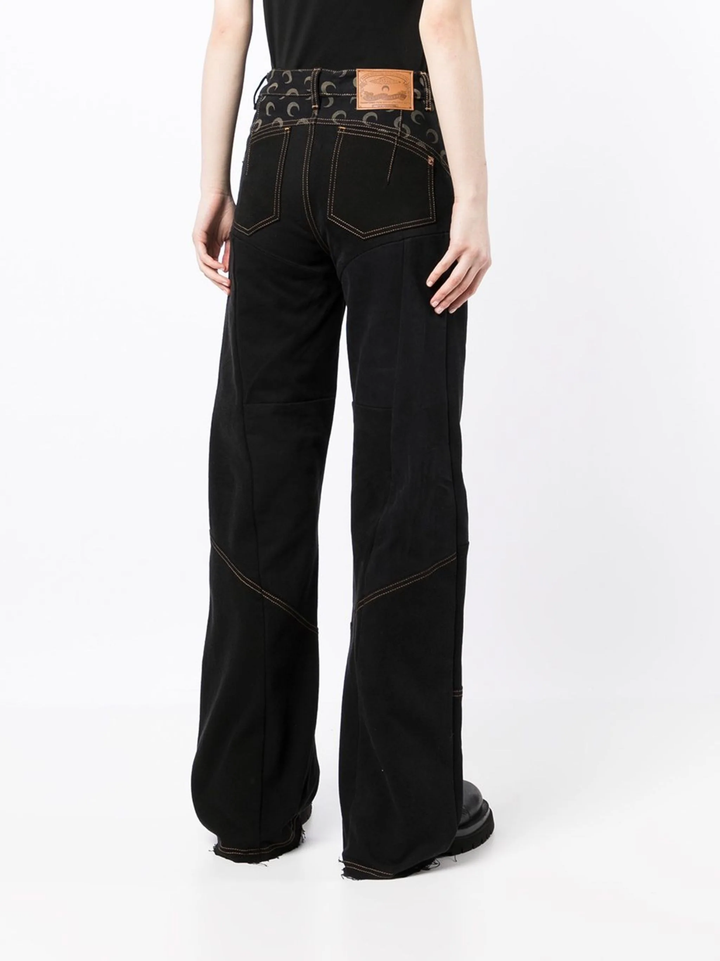 Panelled Wide-Leg Jeans