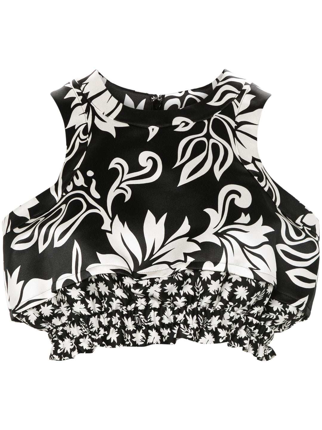 Floral Print Cropped Tank Top