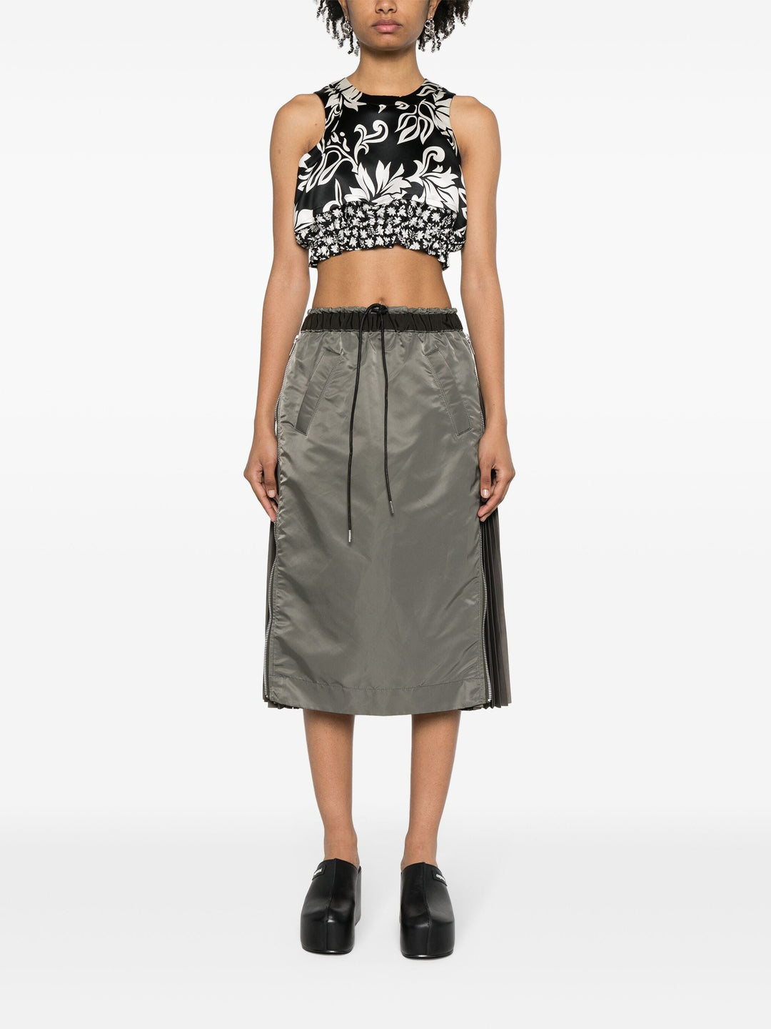 Floral Print Cropped Tank Top