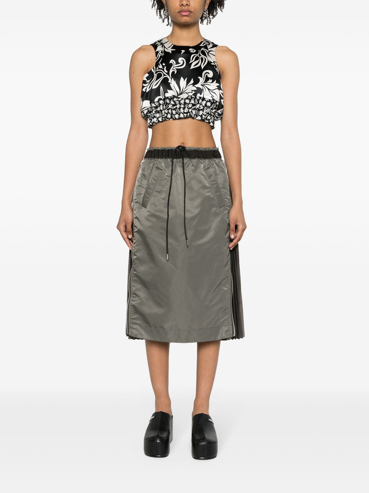Floral Print Cropped Tank Top