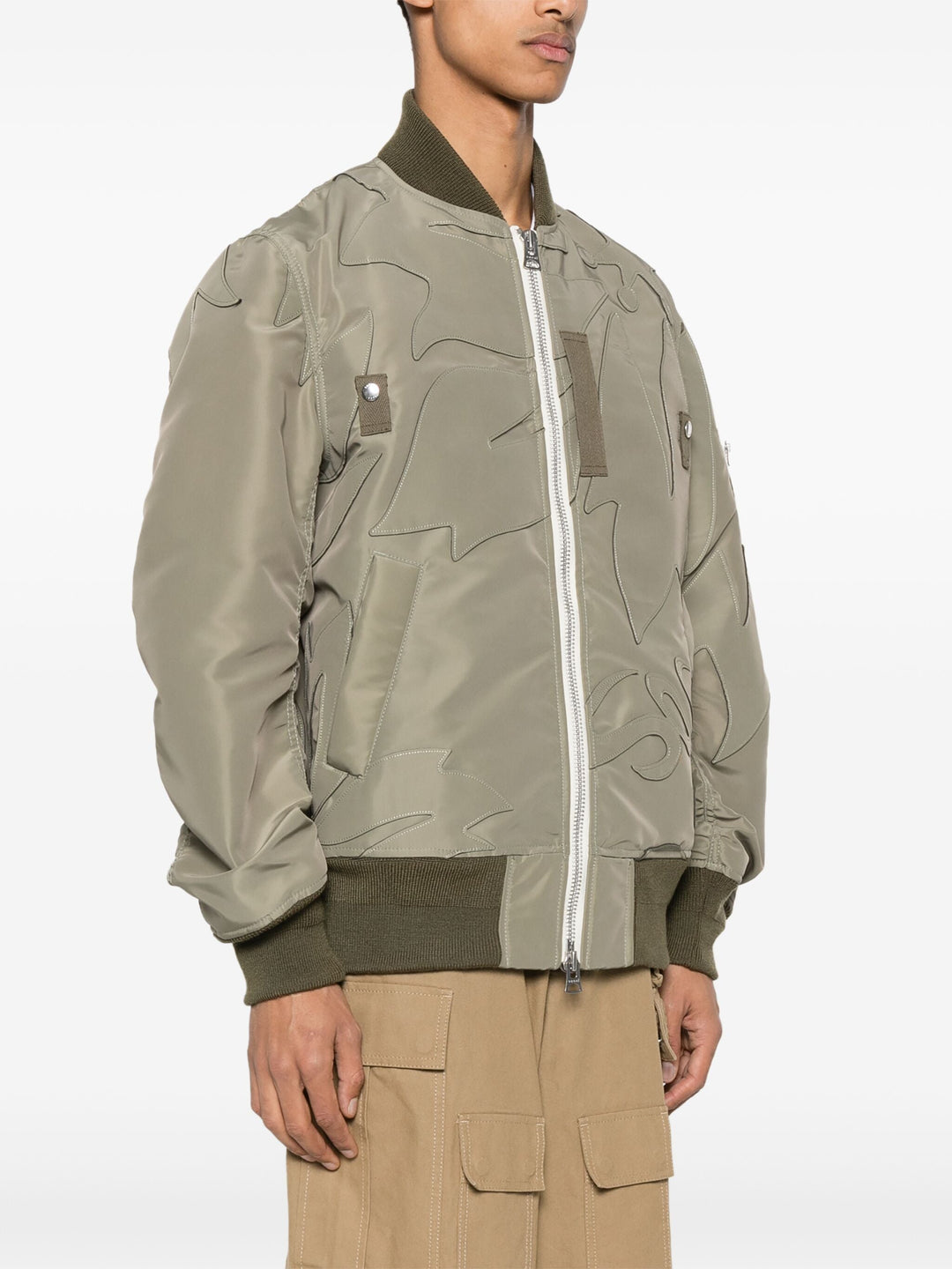 Nylon Twill Embroidered Patch Blouson