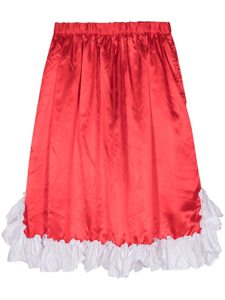 Drawstring Waist Frill Skirt