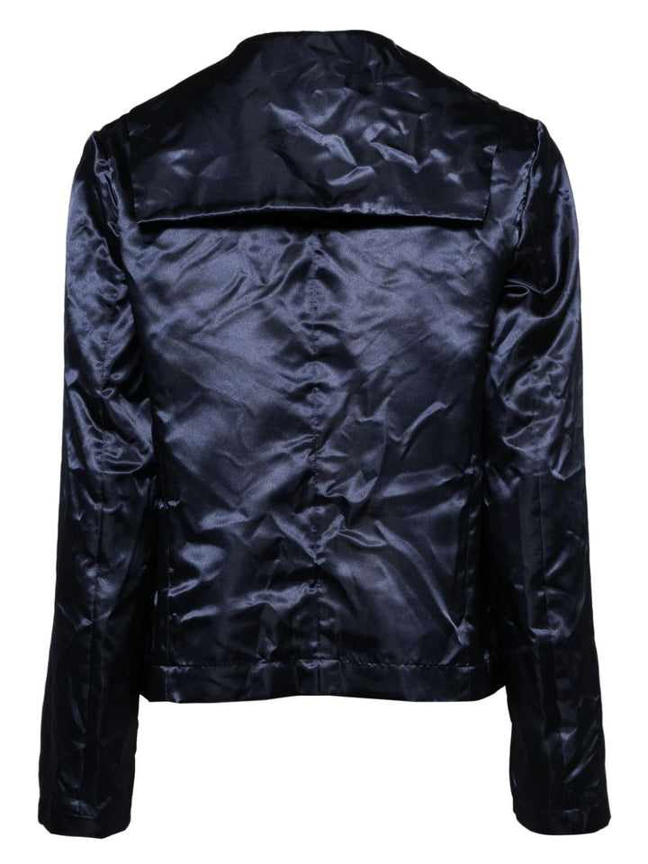 Blazer With Bow On Side Collar