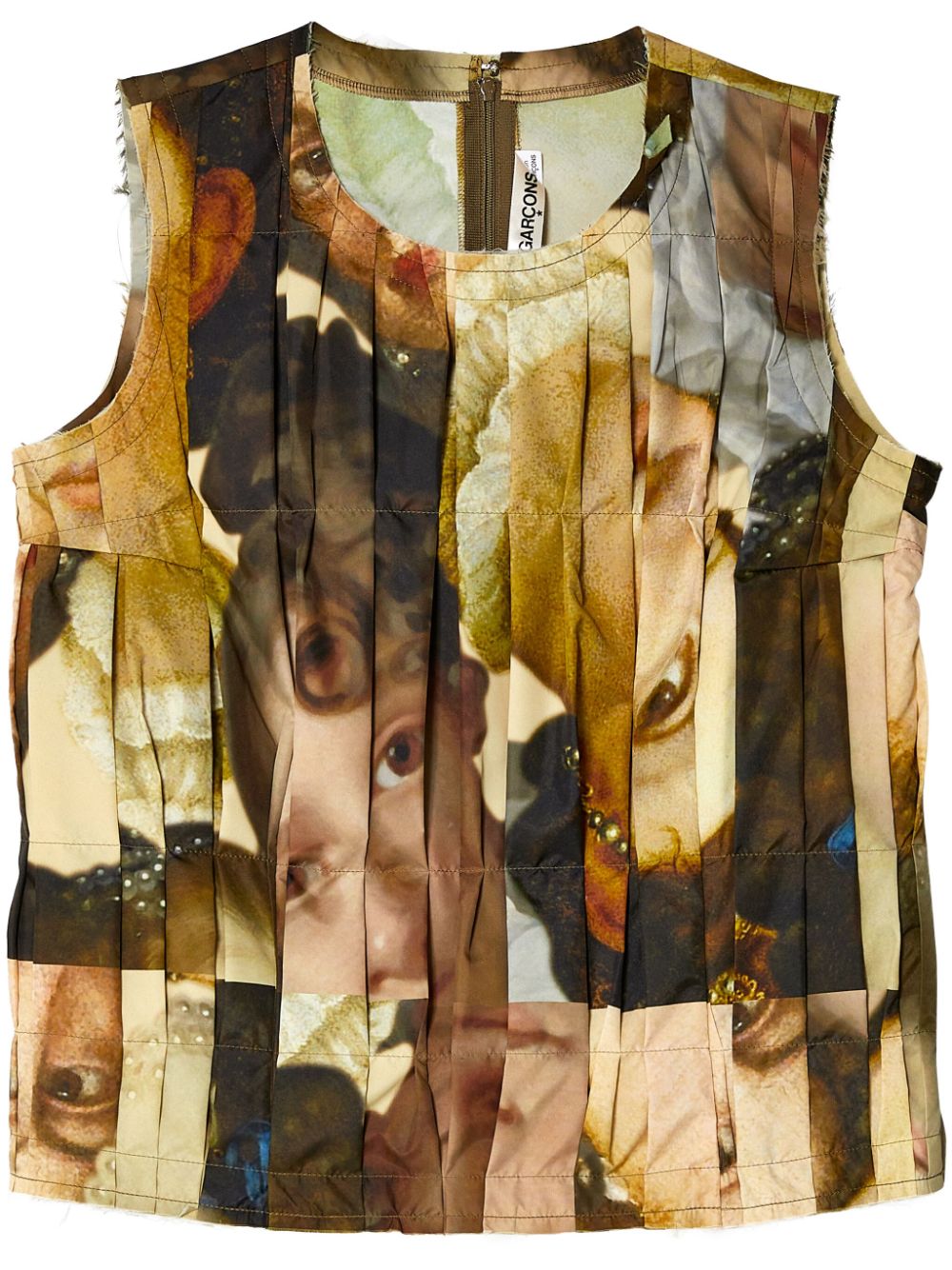 Printed Face Sleeveless Top