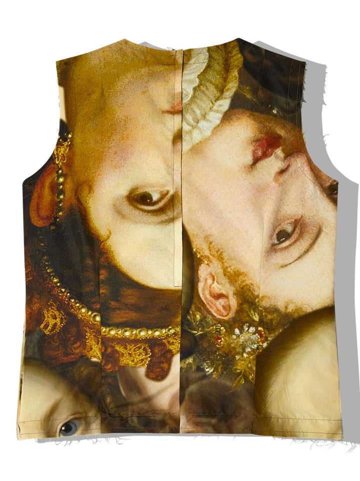 Printed Face Sleeveless Top