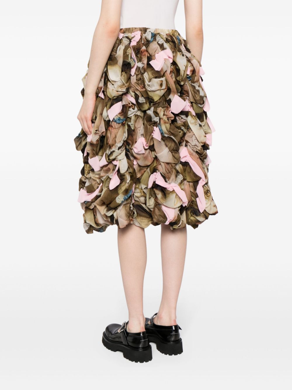 Printed Layer Ruffles Skirt