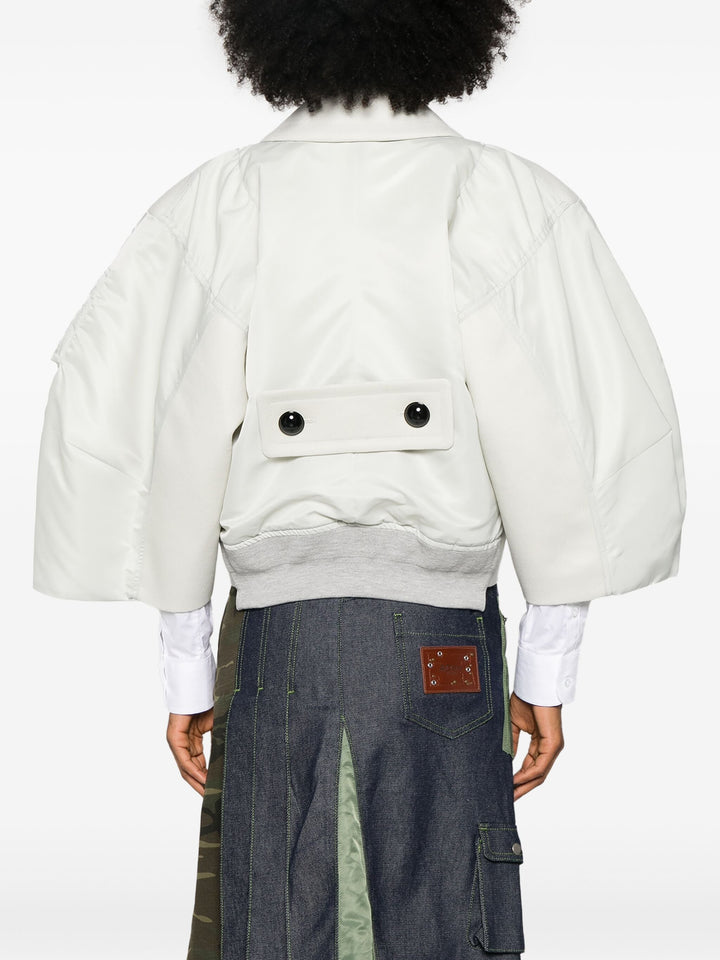 Wool Melton X Nylon Twill Jacket