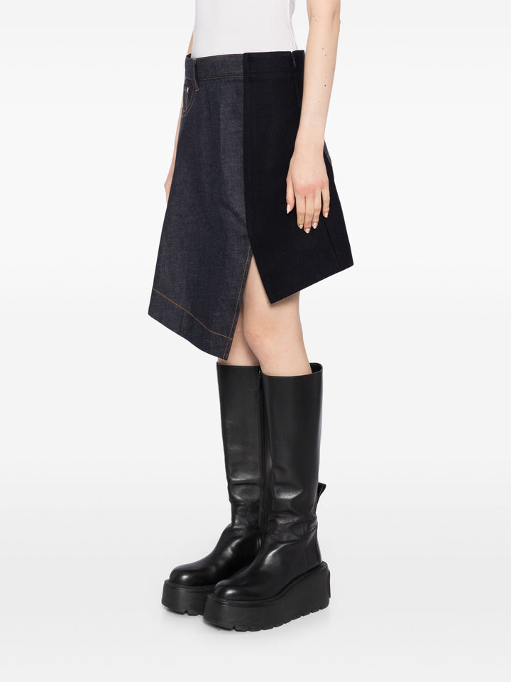 Denim X Wool Melton Skirt